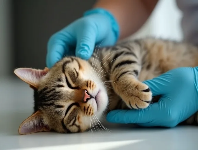Specialist carefully handling a deceased cat with dignity in Montrose